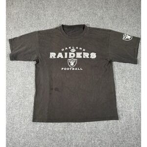 Vintage 2004 Oakland Raiders NFL Lee Sport‎ Shirt Mens XL Black Faded Football